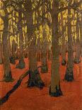 La Forêt au sol rouge-Georges Lacombe-Giclee Print