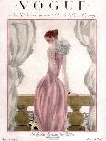 Vogue Cover - April 1923 - Pink Evening Gown-Georges Lepape-Art Print