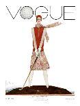 Vogue Cover - February 1933 - Umbrella Weather-Georges Lepape-Art Print