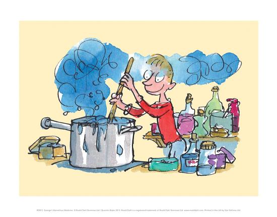 Georges Marvellous Medicine\" Art Print - Quentin Blake | Art.com