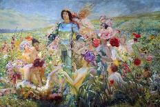 Le chevalier aux fleurs (tiré de Wagner, Parsifal)-Georges Antoine Rochegrosse-Framed Giclee Print