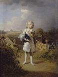 The King of Rome in the Tuileries Gardens (1811-1832)-Georges Rouget-Framed Premier Image Canvas