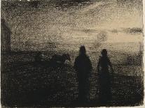 Man with a Pick, C.1883 (Crayon Conte)-Georges Pierre Seurat-Giclee Print