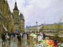 A Flower Market Along the Seine-Georges Stein-Giclee Print