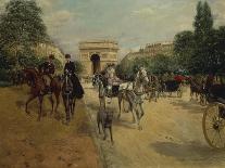 Elegant Figures before the Arc De Triomphe, Paris-Georges Stein-Giclee Print