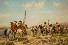 Warring Arab Horsemen, Combats Des Cavaliers Arabes-Georges Washington-Framed Giclee Print