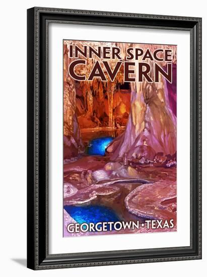 Georgetown, Texas - Inner Space Cavern-Lantern Press-Framed Art Print