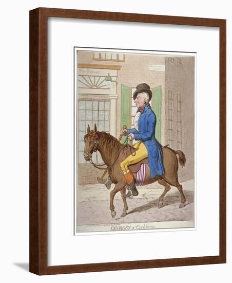 Georgey A' Cock-Horse, 1851-James Gillray-Framed Giclee Print