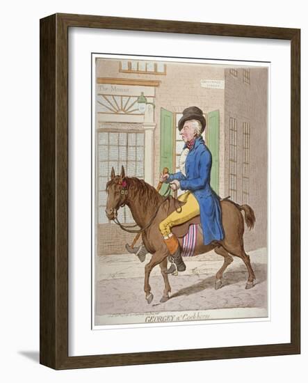 Georgey A' Cock-Horse, 1851-James Gillray-Framed Giclee Print