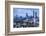 Georgia, Atlanta, Centennial Olympic Park, Elevated City View at Dusk-Walter Bibikow-Framed Photographic Print