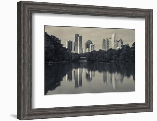 Georgia, Atlanta, City Skyline from Piedmont Park-Walter Bibikow-Framed Photographic Print