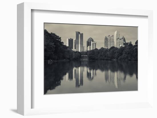 Georgia, Atlanta, City Skyline from Piedmont Park-Walter Bibikow-Framed Photographic Print