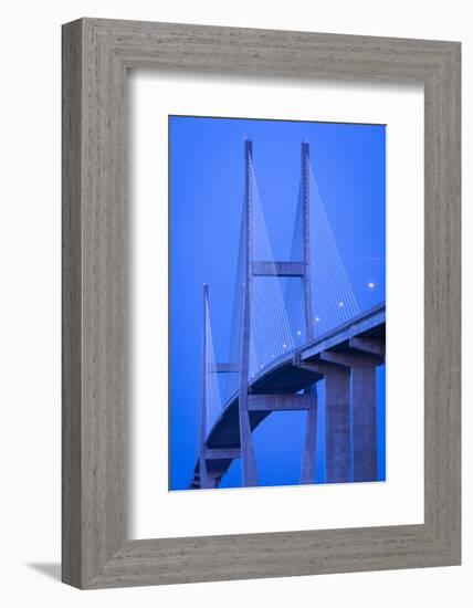 Georgia, Brunswick, Sidney Lanier Bridge, across the Brunswick River-Walter Bibikow-Framed Photographic Print