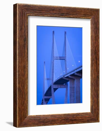 Georgia, Brunswick, Sidney Lanier Bridge, across the Brunswick River-Walter Bibikow-Framed Photographic Print