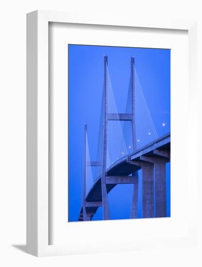 Georgia, Brunswick, Sidney Lanier Bridge, across the Brunswick River-Walter Bibikow-Framed Photographic Print