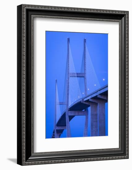 Georgia, Brunswick, Sidney Lanier Bridge, across the Brunswick River-Walter Bibikow-Framed Photographic Print