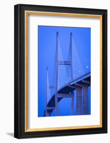 Georgia, Brunswick, Sidney Lanier Bridge, across the Brunswick River-Walter Bibikow-Framed Photographic Print