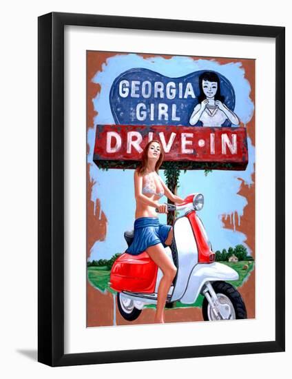 Georgia Girl - Drive in-Jason Stillman-Framed Art Print