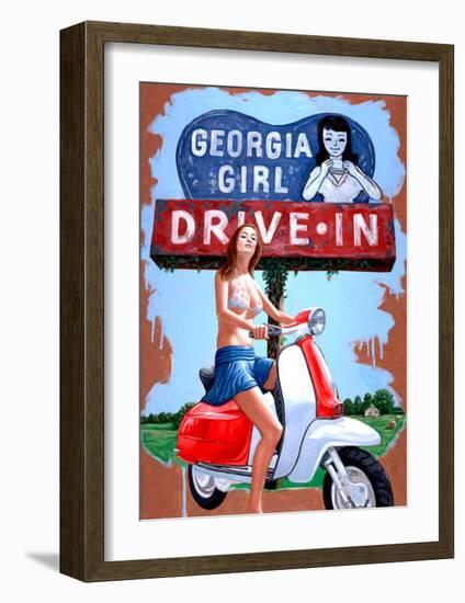 Georgia Girl - Drive in-Jason Stillman-Framed Art Print