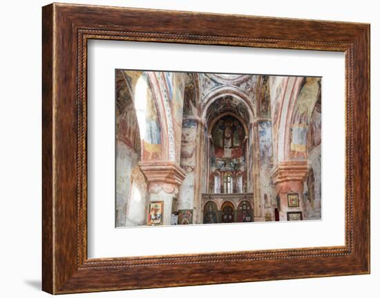 Georgia, Kutaisi. Religious Artwork Inside the Gelati Monastery-Alida Latham-Framed Photographic Print