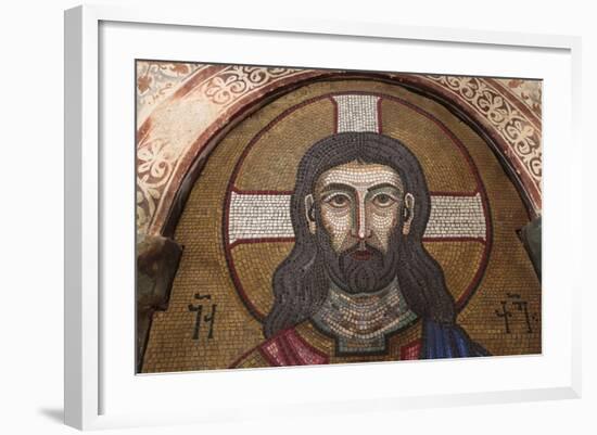 Georgia, Kutaisi. Religious Artwork Inside the Gelati Monastery-Alida Latham-Framed Photographic Print