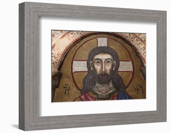 Georgia, Kutaisi. Religious Artwork Inside the Gelati Monastery-Alida Latham-Framed Photographic Print