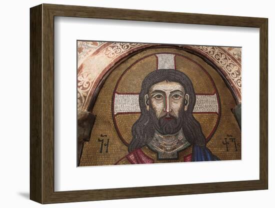 Georgia, Kutaisi. Religious Artwork Inside the Gelati Monastery-Alida Latham-Framed Photographic Print