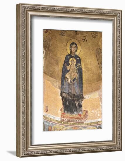 Georgia, Kutaisi. Religious Artwork Inside the Gelati Monastery-Alida Latham-Framed Photographic Print