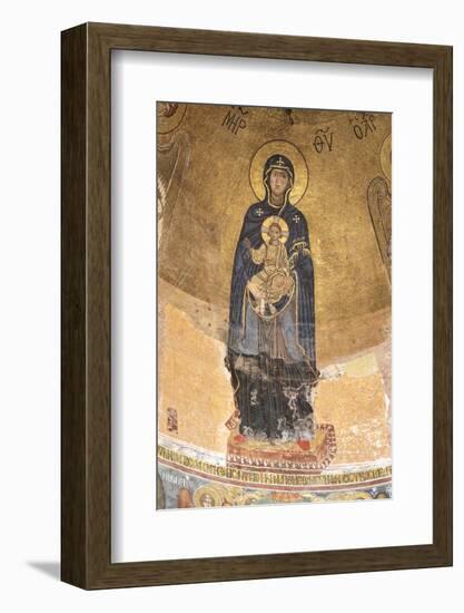 Georgia, Kutaisi. Religious Artwork Inside the Gelati Monastery-Alida Latham-Framed Photographic Print