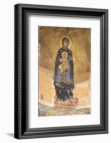 Georgia, Kutaisi. Religious Artwork Inside the Gelati Monastery-Alida Latham-Framed Photographic Print