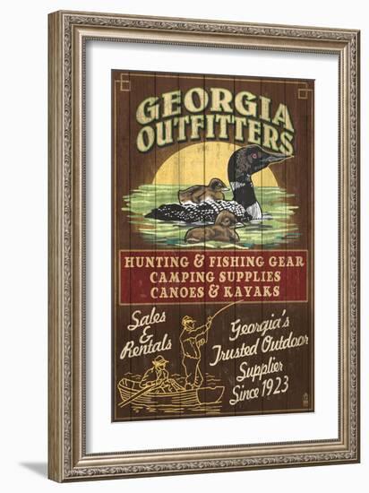 Georgia - Loon Outfitters-Lantern Press-Framed Art Print