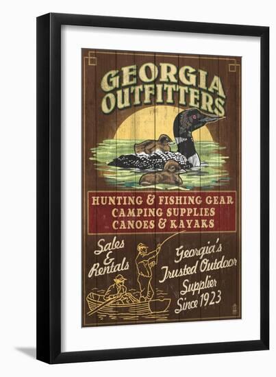 Georgia - Loon Outfitters-Lantern Press-Framed Art Print