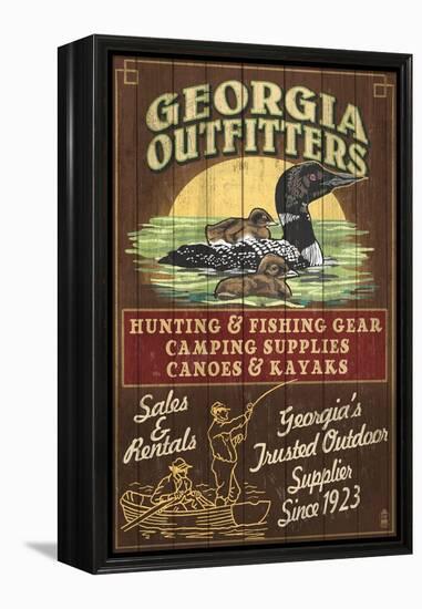 Georgia - Loon Outfitters-Lantern Press-Framed Stretched Canvas