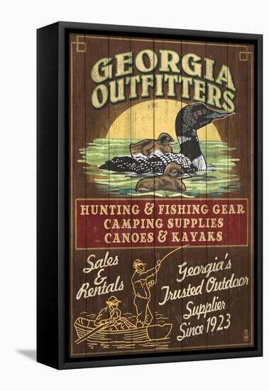 Georgia - Loon Outfitters-Lantern Press-Framed Stretched Canvas