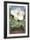 Georgia - Magnolia-Lantern Press-Framed Art Print