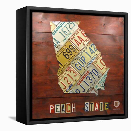 Georgia Map-Design Turnpike-Framed Premier Image Canvas