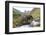 Georgia, Mtskheta, Juta. River Flowing Past a Stone Cross-Alida Latham-Framed Photographic Print