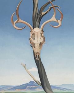 Deer's Skull with Pedernal by Georgia O'Keeffe