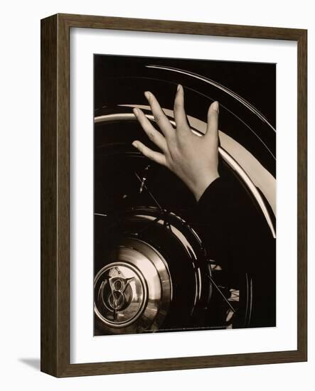 Georgia O’Keeffe, Hand on Back Tire of Ford V8, 1933-Alfred Stieglitz-Framed Art Print