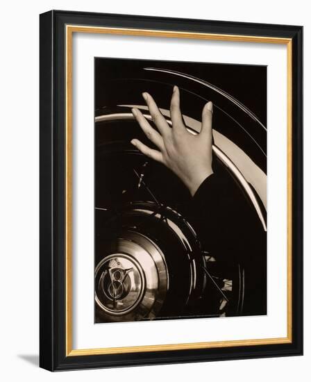 Georgia O’Keeffe, Hand on Back Tire of Ford V8, 1933-Alfred Stieglitz-Framed Art Print