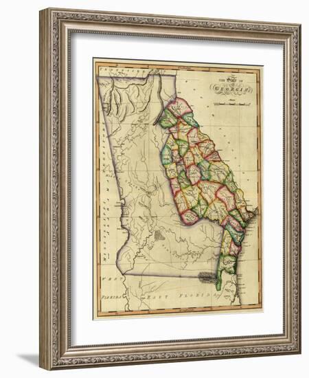 Georgia - Panoramic Map-Lantern Press-Framed Art Print