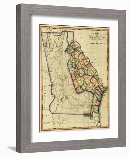 Georgia - Panoramic Map-Lantern Press-Framed Art Print