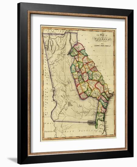 Georgia - Panoramic Map-Lantern Press-Framed Art Print