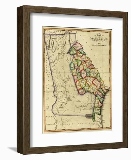 Georgia - Panoramic Map-Lantern Press-Framed Art Print