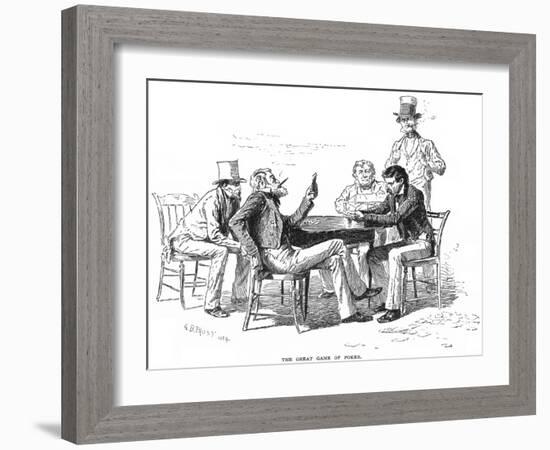 Georgia: Poker Game, 1840s-Arthur Burdett Frost-Framed Giclee Print