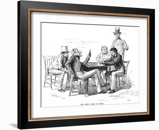 Georgia: Poker Game, 1840s-Arthur Burdett Frost-Framed Giclee Print