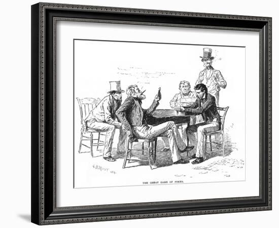 Georgia: Poker Game, 1840s-Arthur Burdett Frost-Framed Giclee Print