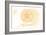 Georgia - Sand Dollar - Yellow - Coastal Icon-Lantern Press-Framed Art Print