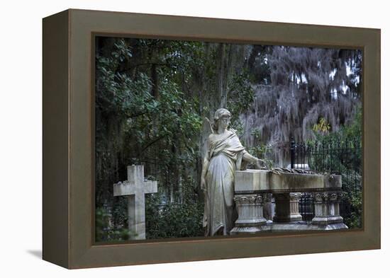 Georgia, Savannah, Bonaventure Cemetery, Famous For Its Beautifully Appointed Tombs Adorned With An-John Coletti-Framed Premier Image Canvas