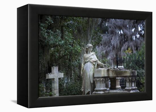 Georgia, Savannah, Bonaventure Cemetery, Famous For Its Beautifully Appointed Tombs Adorned With An-John Coletti-Framed Premier Image Canvas